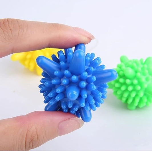 Colorful Spiky Rubber Balls for Washing Machine, Assorted Colours, Pack of 10